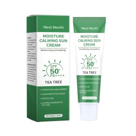 West&Month Tea Tree Refreshing Protective Cream, Outdoor Body Skin Protective Moisturizing Facial Skin Soothing Cream (Option: 50g-65.3g-5.12*1.42*1.42inch)
