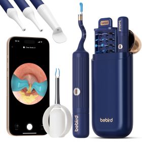 Bebird EarSight Plus Earwax Removal Tool Ear Canal Cleaner, Equipped With A Camera For Ear Nose Throat Examination. (Option: Dark blue)